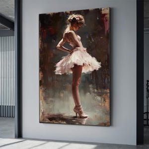 Ballet Dance Poster, Ballet Dancer Painting, Ballerina Print, Ballerina Nursery Decor