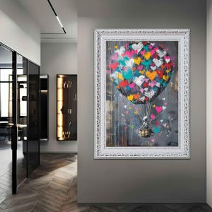 Banksy Balloon Canvas, Balloon Poster, Banksy Art, Wall Art Canvas Design, banksy street wall art