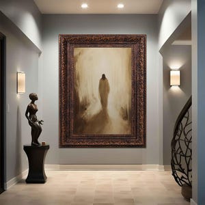 Jesus Walking on Water Canvas Painting – Spiritual Wall Decor, Divine Light Modern Canvas Art,Christian Gift Religious Decor for Faith print