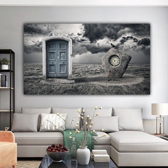 Solitude , surrealism canvas painting , Surreal art wall decor , surreal canvas print , artistic canvas painting , ready to hang product