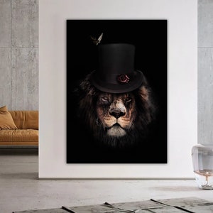 Lion Man  Canvas, Lion Wall Art, Lion Canvas, Lion Wall Decor, Animal Wall Art, Animal Canvas, Lion Photo, Lion Print,