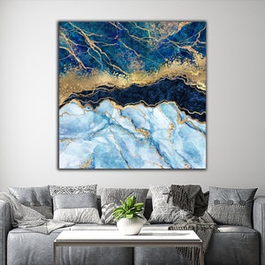 Abstract Canvas Decor, Modern Artwork, Marble Wall Art Canvas, Gold Canvas Print, Luxury Wall Decor, Abstract Canvas