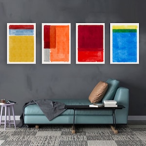 Mark Rothko Frame Canvas/Poster Art Reproduction, Rothko Reproduction, Abstract Canvas Wall Art, Modern Art Expressionism Painting