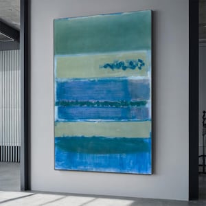 Mark Rothko blue and grey   Canvas  Color Art Reproduction, Best Mark Rothko Reproduction, Abstract Canvas Wall Art, Modern Minimal Art