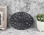 Cast iron oval trivet