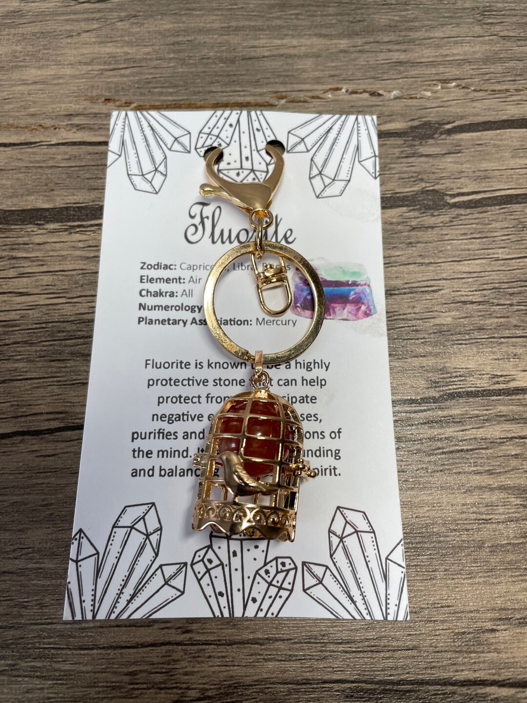 Gold Keyring Key Chain Bird Cage , Cage , Crystal Birthday - Etsy UK