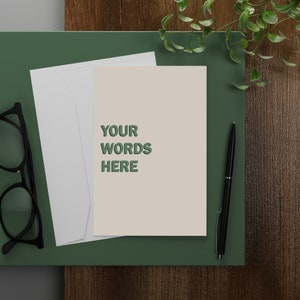 Custom Greeting Card, Personalised Greeting Card, Design Your Own Card, Funny Text Card, Rude Text Card