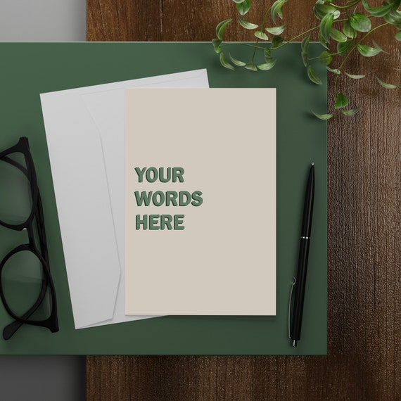 Custom Greeting Card, Personalised Greeting Card, Design Your Own Card, Funny Text Card, Rude Text Card