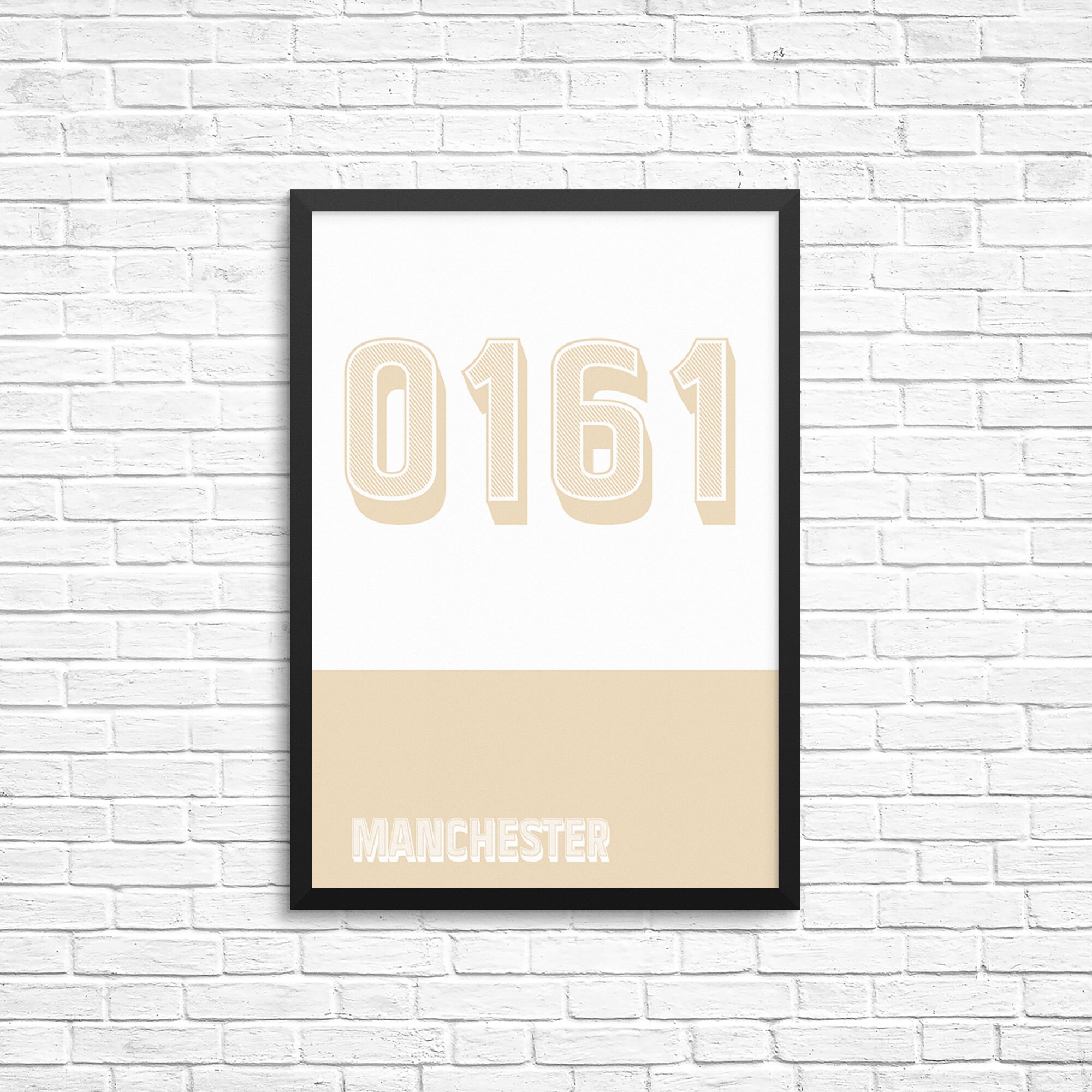 Manchester 0161 Area Code Print | Mancunian Poster | Office Wall Art ...