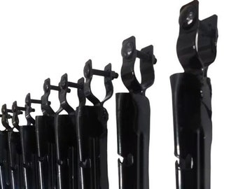 Extensiones de brazo de alambre de púas negro Extend-a-post - Instalación solo en riel superior de 1-5/8" - Paquete de 9