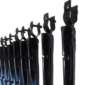 Extend-An-Arm Barbwire Arm Extension - Black - Install onto 1-5/8&quot; Top Rail Only - Set of 9
