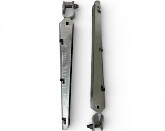 Extensiones de alambre de púas de 3 hilos Extend-a-post de 30 cm (1') - Se adaptan a rieles superiores de 3,5 cm (1-3/8") - Galvanizado plateado - Paquete de 2