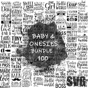 Baby & Onesies SVG MEGA bundel, Digitale PDF Instant Download, Cricut Cut Files, Hoge Kwaliteit Vector, Voor Custom Shirt, Projecten