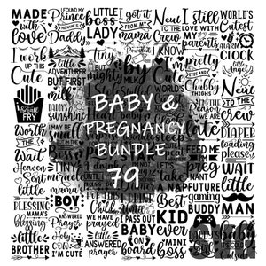 Baby & Pregnancy SVG MEGA bundle, Digital PDF Instant Download, Cricut Cut Files, High Quality Vector, For Custom Shirt, Projects