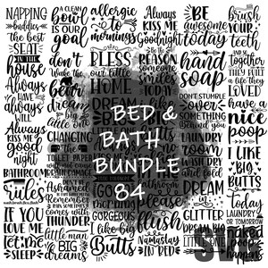 Bed & Bath SVG MEGA bundle, Digital PDF Instant Download, Cricut Cut Files, High Quality Vector, For Custom Shirt, Projects