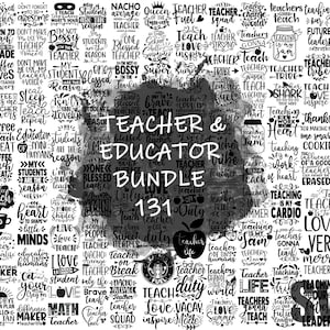 Teacher Educator SVG MEGA bundle, Digital PDF Instant Download, Cricut Cut Files, High Quality Vector, For Custom Shirt, Projects