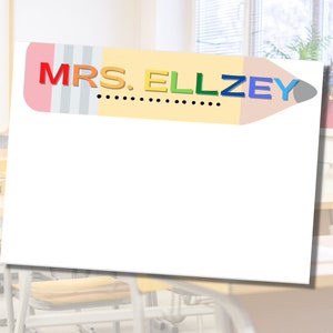 Teacher Notecards, gepersonaliseerde briefpapier voor docenten | Digitale download | 060