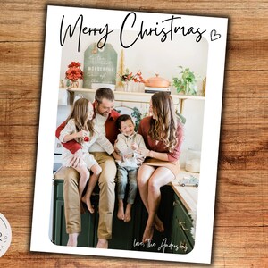 Carte de Noël en famille, Noël en famille, carte de Noël pour enfants, joyeuses fêtes, joyeux Noël | Téléchargement numérique | 111