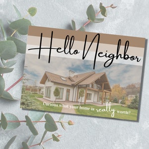 Hello Neighbor 不動産ポストカード、不動産業者、不動産業者チラシ、市場最新情報、販売中、リスト | デジタルダウンロード | 073