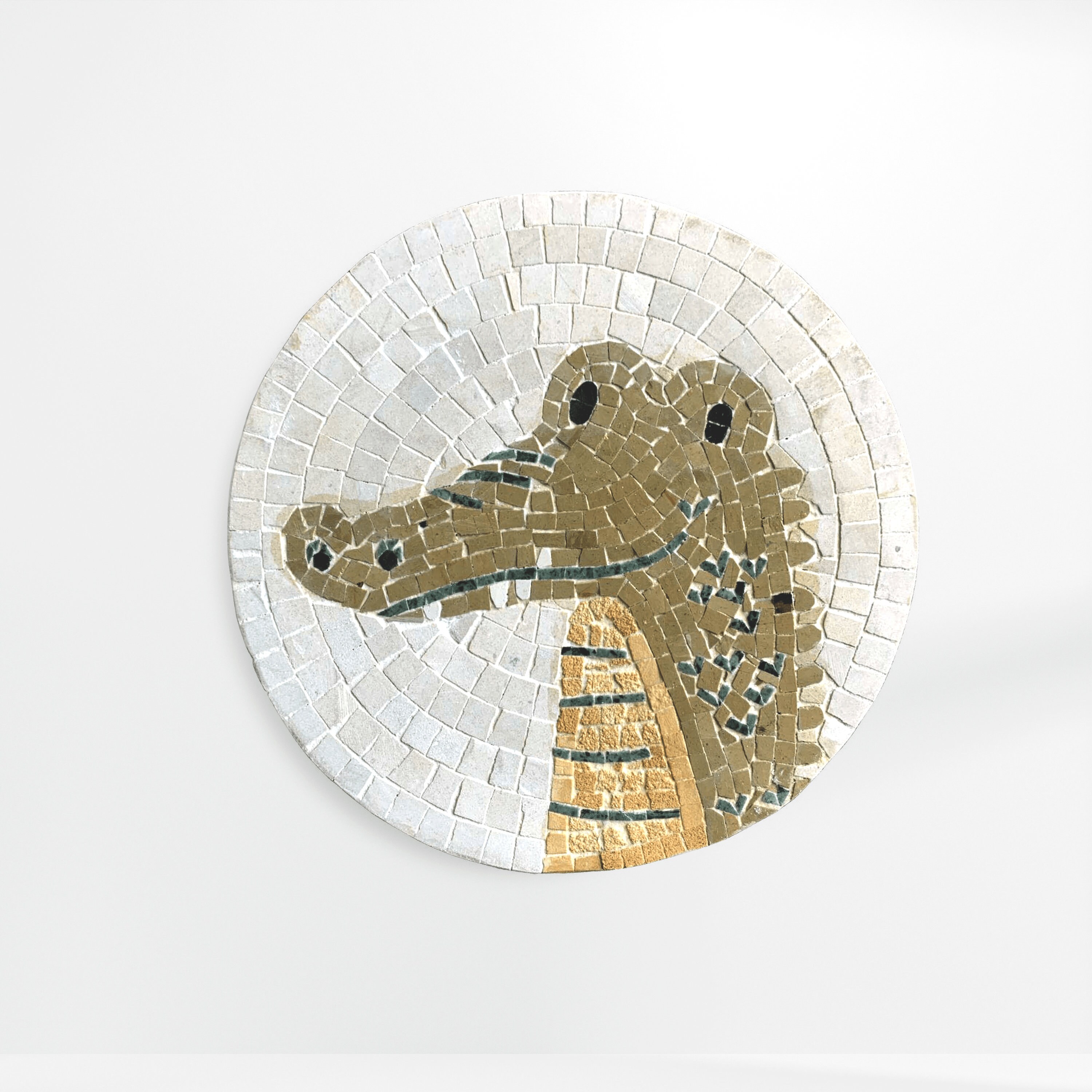 Tableau en Mosaïque Crocodile