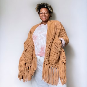 Crochet Pocket Shawl