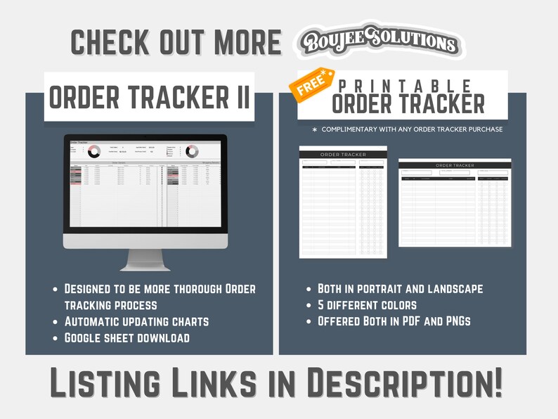 Order Status Tracker Order Tracker, Book Keeping, Spreadsheet Template