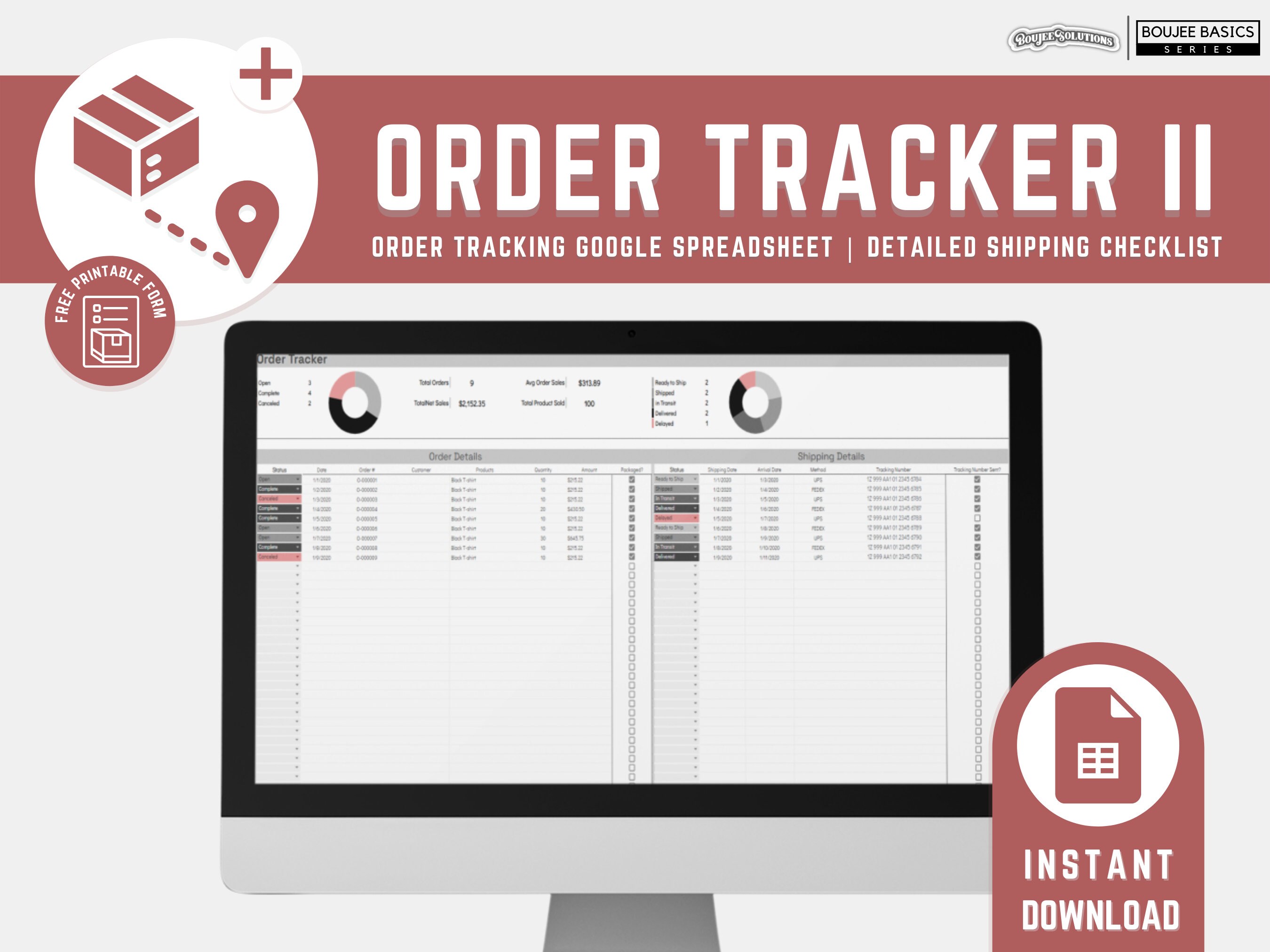 Order Status Tracker Order Form Template Order Tracking Etsy Denmark
