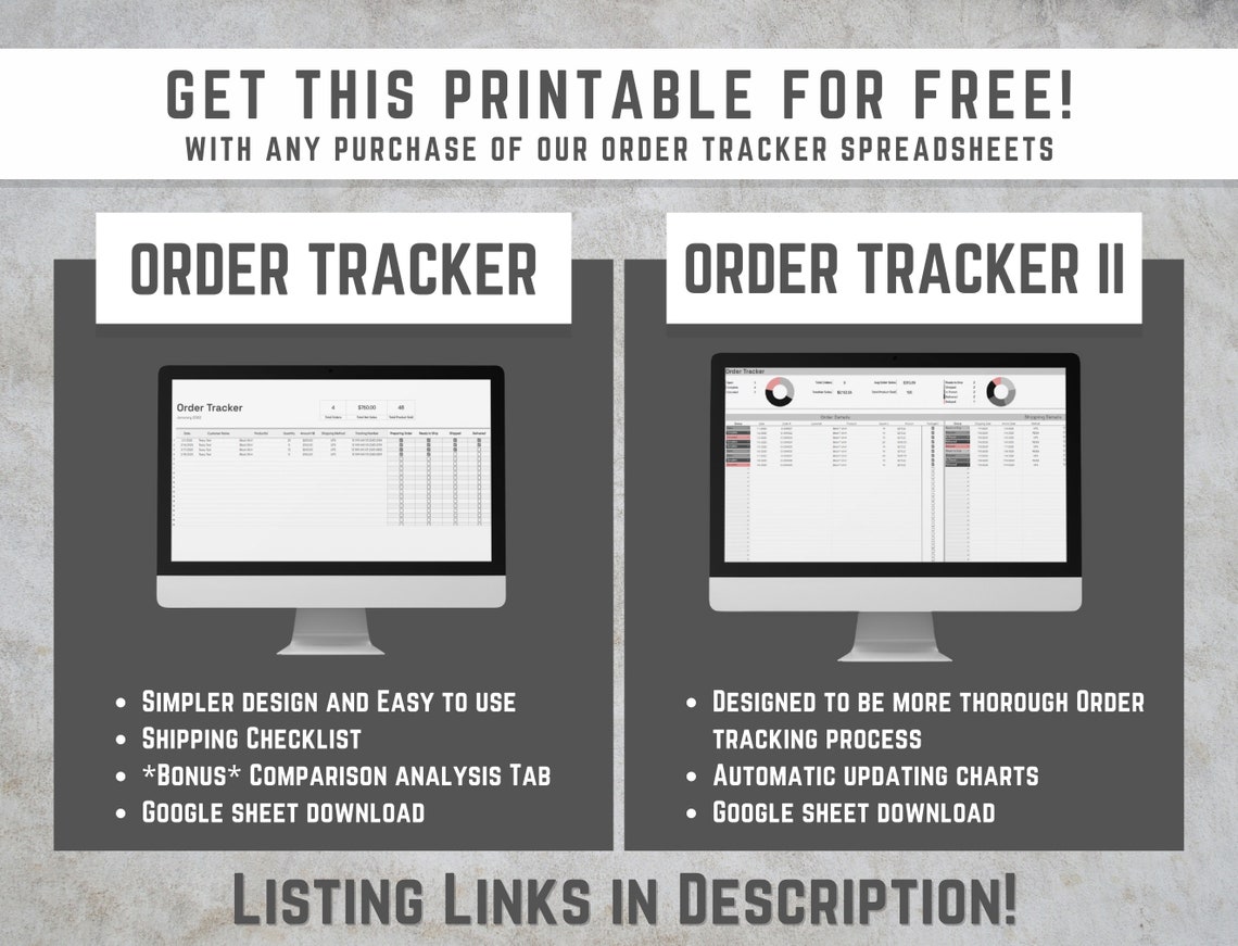 Order Status Tracker Order Tracker Printable , Small Business, Order