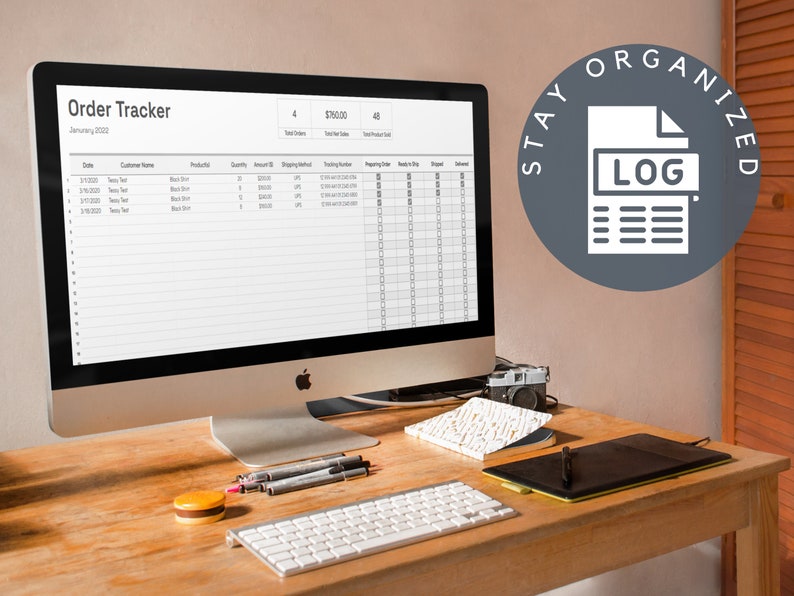 Order Status Tracker Order Tracker, Book Keeping, Spreadsheet Template