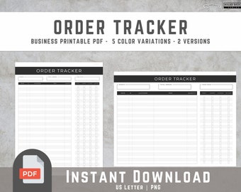 Order Status Tracker | Order Tracker Printable , Small Business, Order Tracking , Order Form , Tracking Order , Sales Tracker, PDF, LETTER