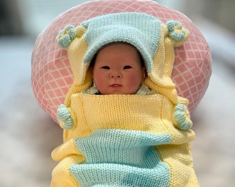 Baby Wrap: Circular KNITTING MACHINE PATTERN for Knitted Baby Stroller Wrap/Sleep Sack