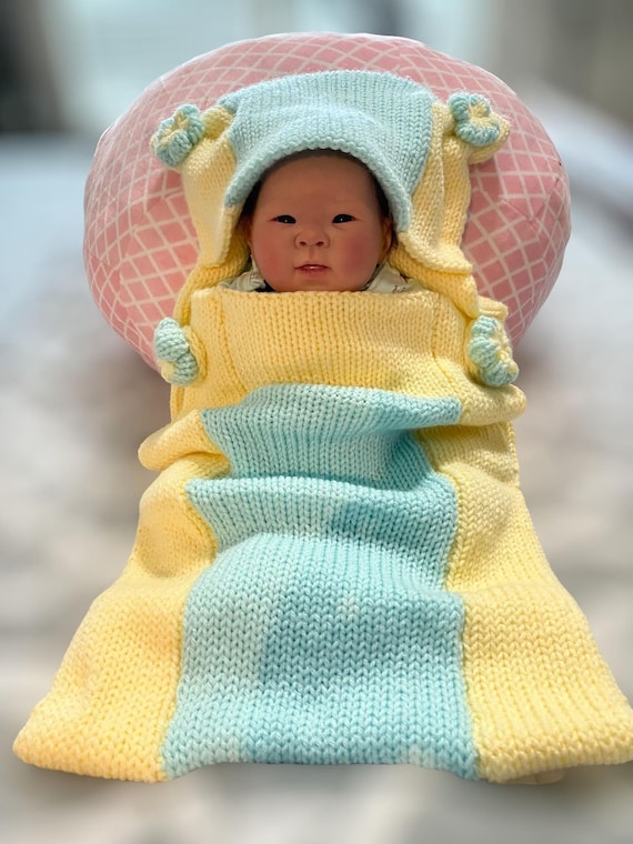 Baby Wrap Circular KNITTING MACHINE PATTERN for Crocheted Knitted