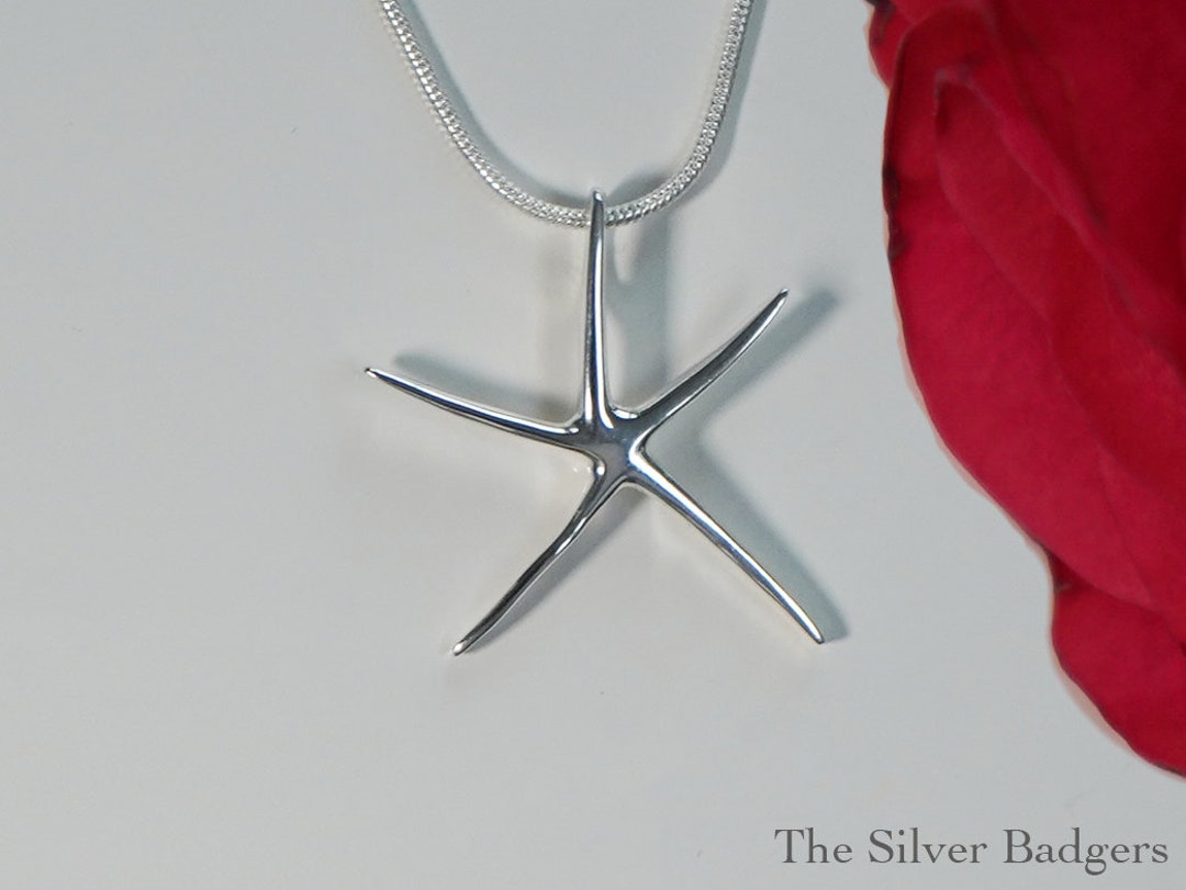 Star Fish - Classy Sterling Silver Starfish Pendant - Etsy