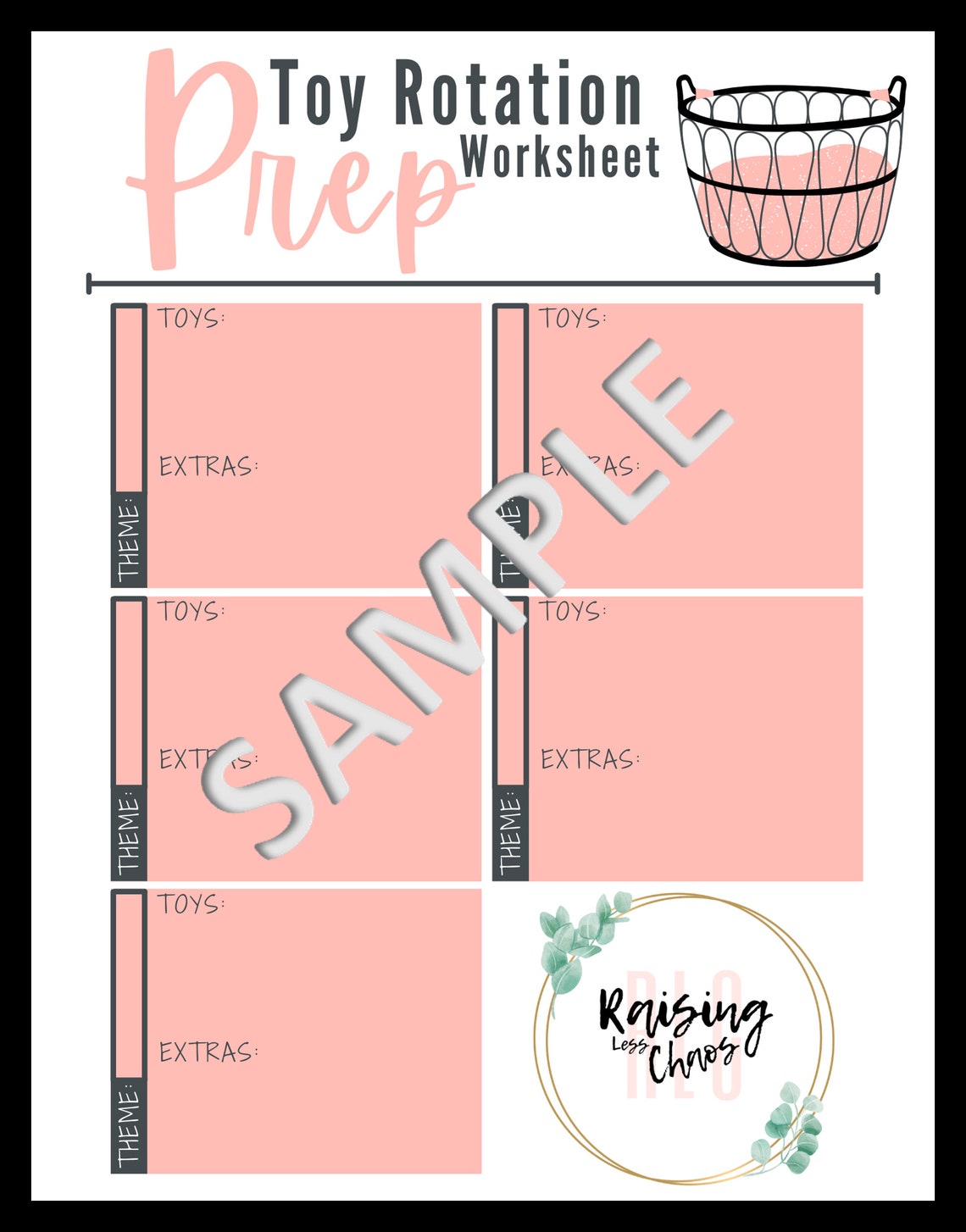 Weekly Toy Rotation Printable Planner With Bonus Prep - Etsy