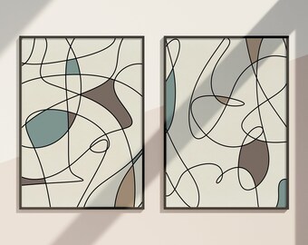 Printable Abstract Wall Art, Modern Minimalist Digital Art Print ...