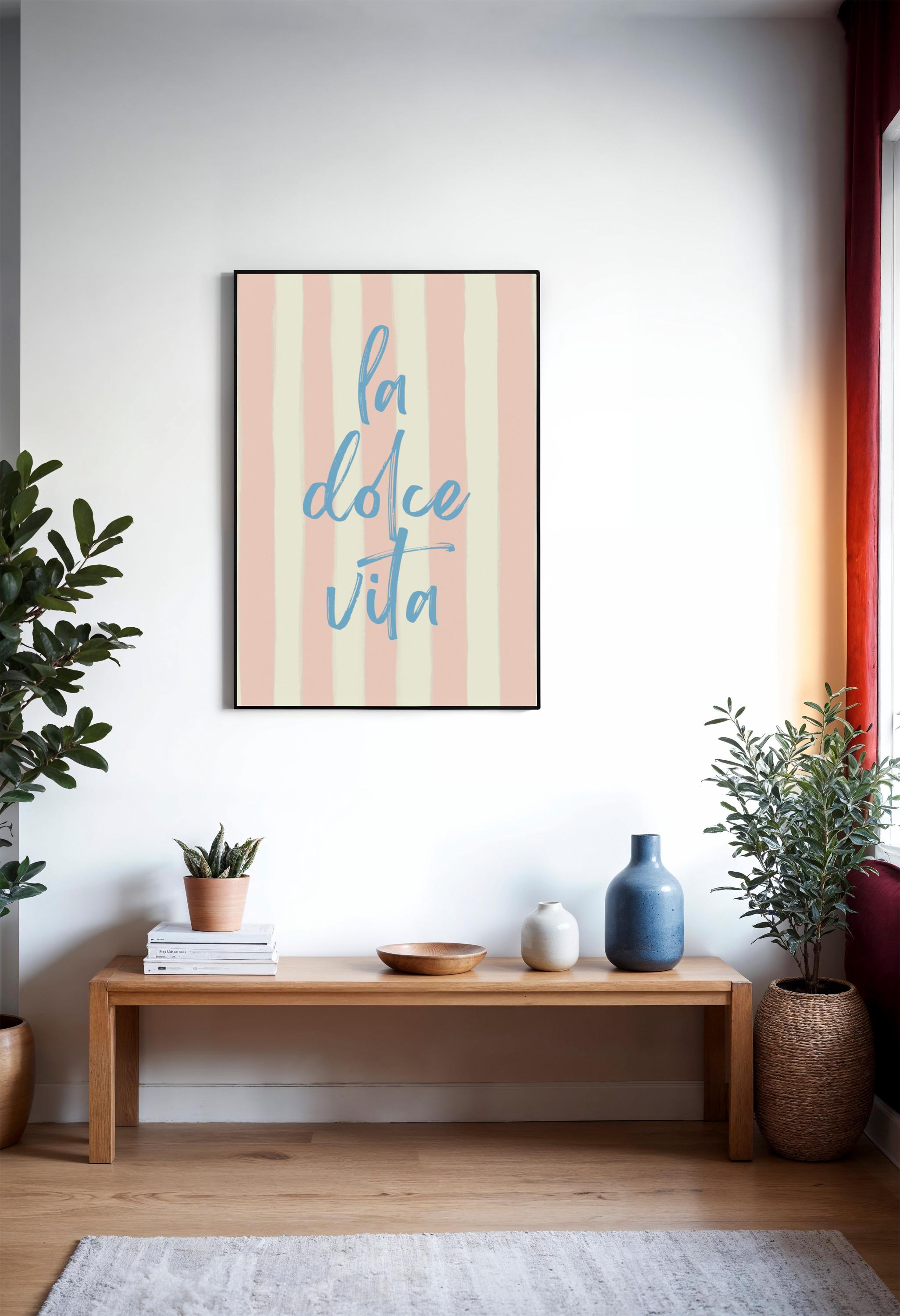 La Dolce Vita Print, Trendy Wall Art, Italian Quote Typography Art ...