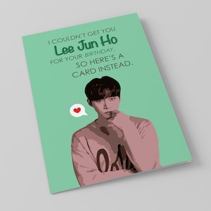 Lee Jun Ho kdrama cartão de feliz aniversário para download instantâneo lindo cartão k-pop para impressão coreano