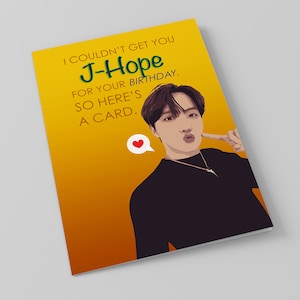 JHope J-Hope Jung Hoseok JungHoseok BTS Happy Birthday Karte instant downloadable korean printable k-pop kpop Grußkarte