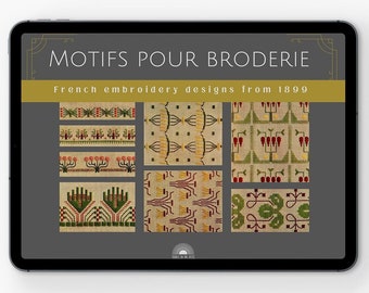 Motifs pour broderie - vintage french embroidery pattern PDF Digital Download