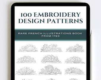 100 Embroidery Pattern Design, Hand Embroidery Patterns PDF, Floral Embroidery Designs, Vintage Embroidery Book, PDF Instant Download