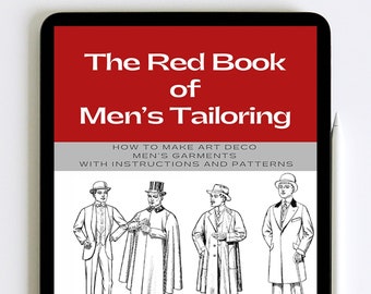 Rare Book Of Men's Tailoring, Downton Abbey Mens Patterns, How to Make Vintage Mens Sewing Patterns, Dressmaking Guide, PDF Digital Download