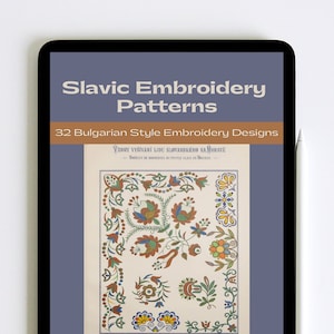 Slavic Embroidery Patterns, 32 Bulgarian Embroidery Designs, Embroidery PDF Instant Download, Hand Embroidery Pattern, Cross Stitch Pattern