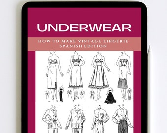Underwear How to Make Vintage Lingerie Spanish Edition Lingerie PDF Pattern Sewing Patterns  Vintage Dressmaking Book Instant Download