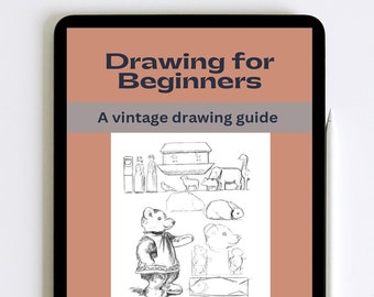 Drawing for Beginners, Learn to Draw Step by Step, Drawing Guide for Adults and Kids PDF eBook Vintage How to Draw Book