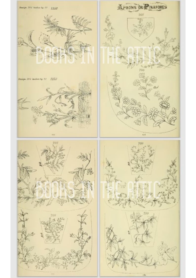 500 Embroidery Pattern Design, Hand Embroidery Patterns PDF, Floral Embroidery Designs, Vintage Embroidery Book, PDF Instant Download image 6