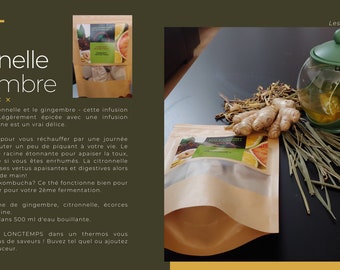 Té de hierba de limón y jengibre (con cúrcuma)