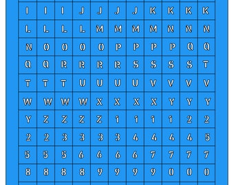 Letters & Numbers - Wargaming Airbrush/Painting Stencil