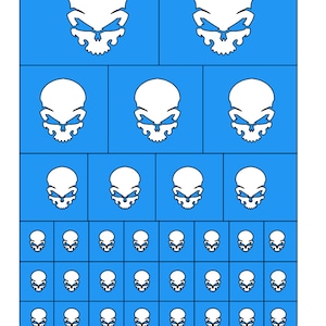 Skulls Wargaming Airbrush/Painting Stencil