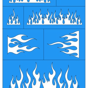 Fire Flames Stencil Reusable Color Draw Paint Cool Custom 