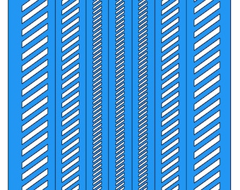 Hazard Stripes Wargaming Airbrush/Painting Stencil